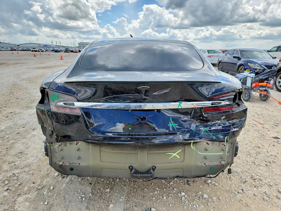 2020 Tesla Model s VIN 5YJSA1E41LF351058 COPART salvage auction — REAR END, Tx - Salvage Vehicle Title, sold $7,400 on 2026-07-30 (photo 6)