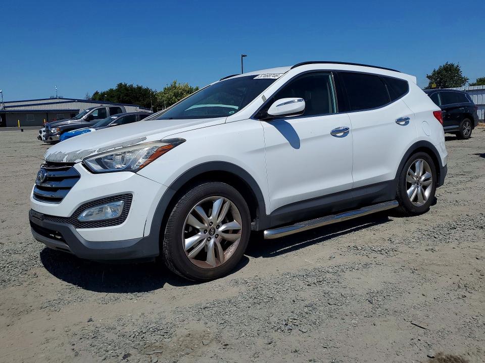2014 Hyundai Santa fe VIN 5XYZU3LA0EG161113 COPART salvage auction — FRONT END, Ca - Salvage Certificate, sold $1,450 on 2026-07-07 (photo 1)