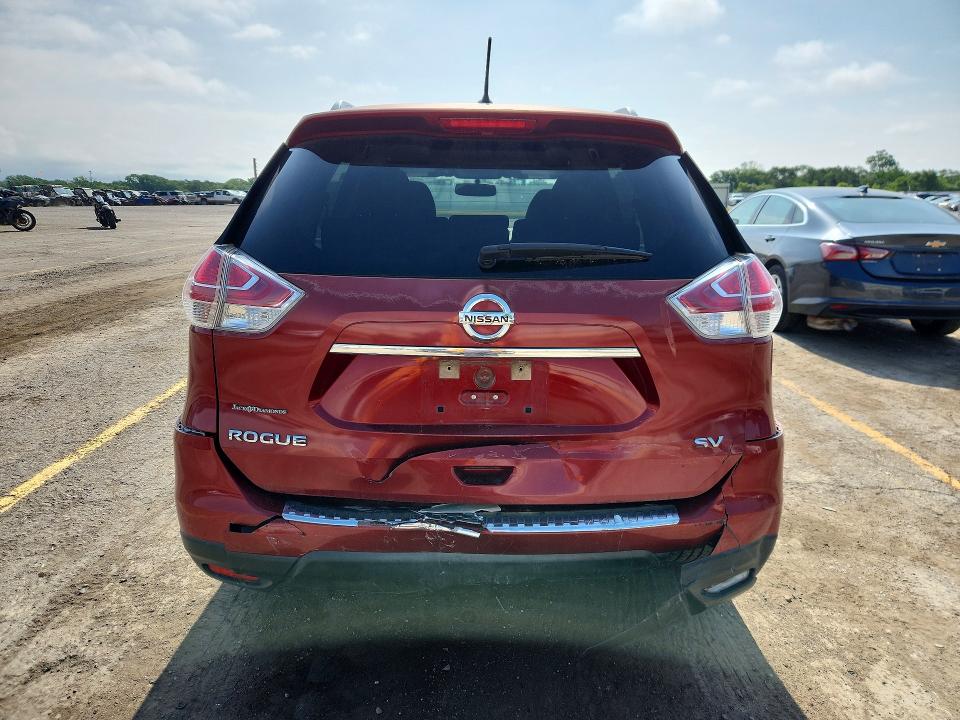 2015 Nissan Rogue VIN KNMAT2MT2FP522138 COPART salvage auction — REAR END, Ks - Cert Of Title-Salvage, sold $975 on 2026-07-15 (photo 6)