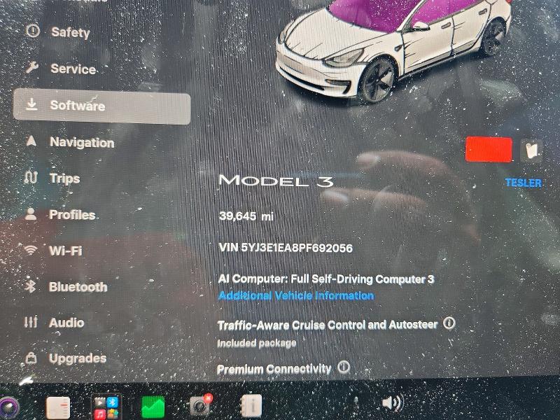 2023 Tesla Model 3 VIN 5YJ3E1EA8PF692056 COPART salvage auction — REAR END, Ca - Salvage Certificate, sold $7,700 on 2026-07-16 (photo 9)