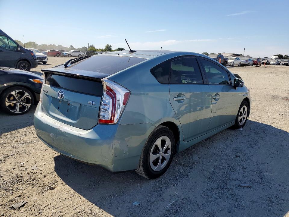 2013 Toyota Prius VIN JTDKN3DU4D1731975 COPART salvage auction — FRONT END, CA - SALVAGE CERTIFICATE, sold $975 on 2026-07-16 (photo 3)