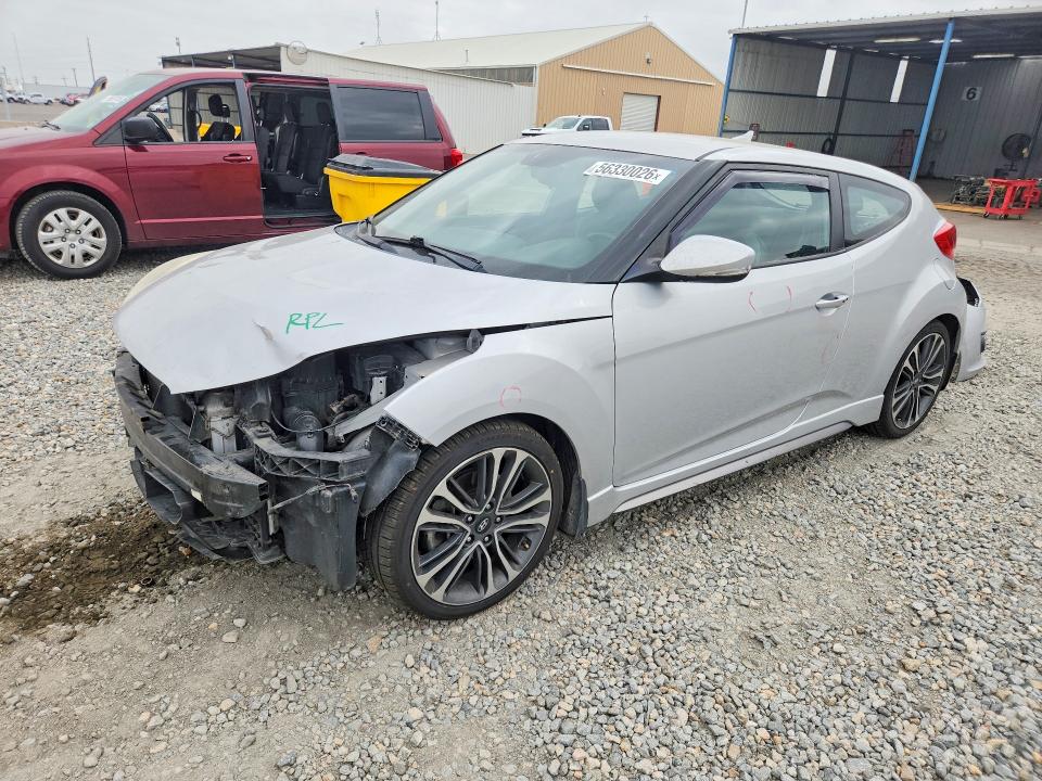 2016 Hyundai Veloster VIN KMHTC6AE5GU273032 COPART salvage auction — FRONT END, Co - Public - Salvage Title, sold $475 on 2026-07-09 (photo 1)