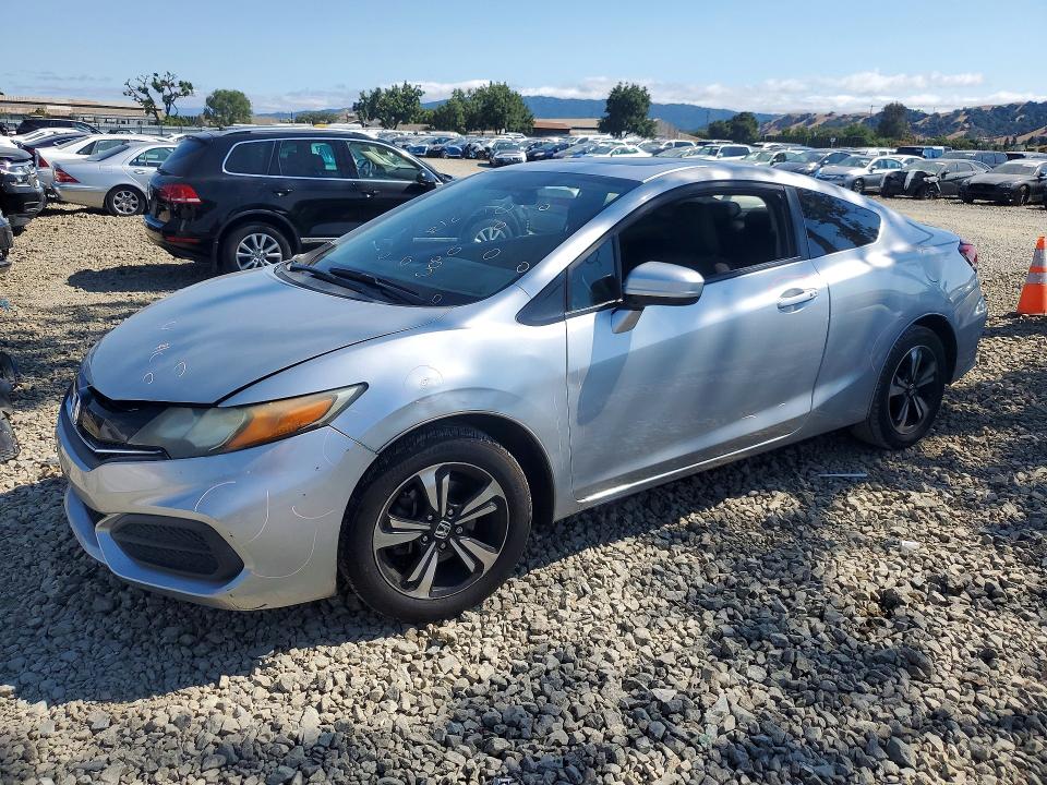 2015 Honda Civic VIN 2HGFG3B80FH520991 COPART salvage auction — FRONT END, Ca - Salvage Certificate, sold $1,800 on 2026-07-02 (photo 1)