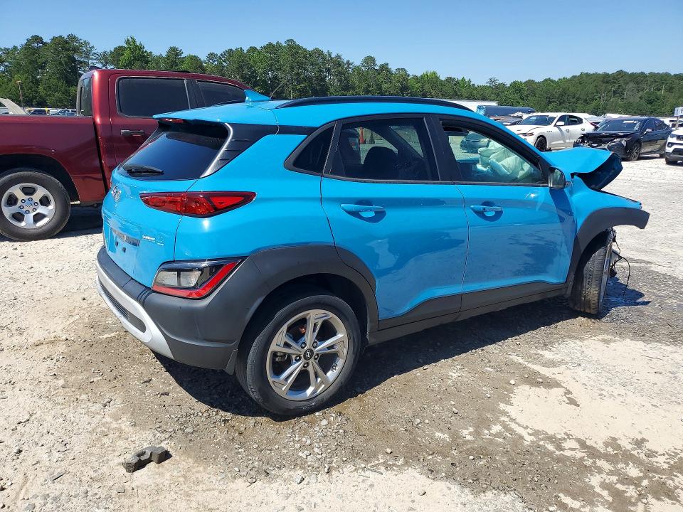 2023 Hyundai Kona VIN KM8K62AB7PU977878 COPART salvage auction — FRONT END, Ga - Certificate Of Title, sold $2,200 on 2026-07-07 (photo 3)