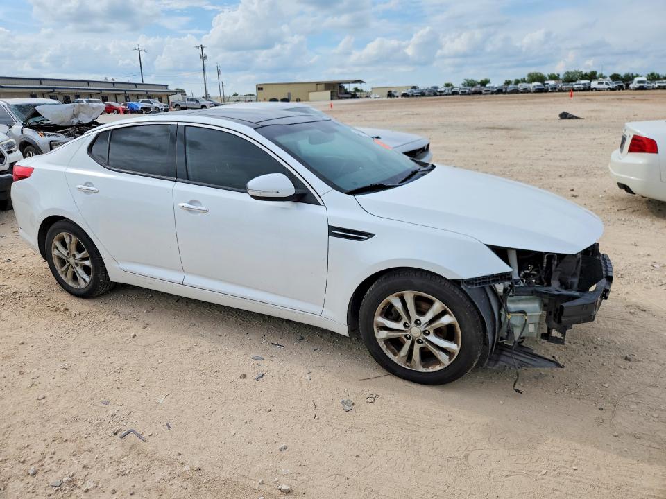 2013 Kia Optima VIN 5XXGN4A70DG182855 COPART salvage auction — FRONT END, Tx - Salvage Vehicle Title, sold $300 on 2026-07-16 (photo 4)