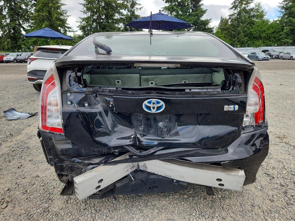 2013 Toyota Prius VIN JTDKN3DU3D5685421 COPART salvage auction — REAR END, WA - BILL OF SALE, sold $650 on 2026-07-24 (photo 6)