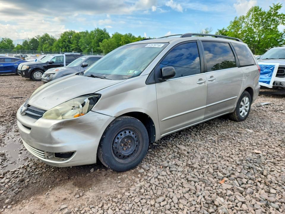 2004 Toyota Sienna VIN 5TDZA23C24S219860 COPART salvage auction — FRONT END, PA - CERTIFICATE OF SALVAGE, sold $700 on 2026-07-20 (photo 1)