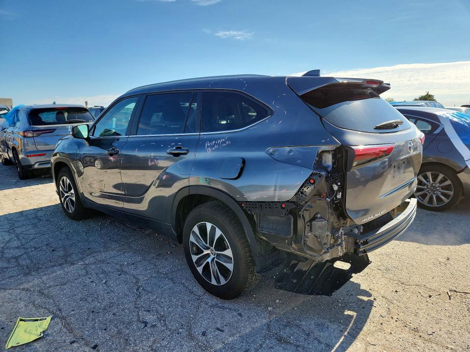 2023 Toyota Highlander VIN 5TDKDRAH3PS515040 COPART salvage auction — REAR END, In - Cert Of Title-Salvage Title, sold $14,100 on 2026-07-24 (photo 2)