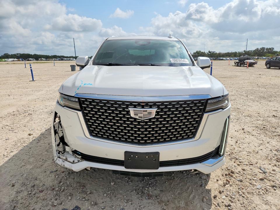 2021 Cadillac Escalade VIN 1GYS4BKL4MR408867 COPART salvage auction — FRONT END, Tx - Salvage Vehicle Title, sold $31,250 on 2026-08-20 (photo 5)