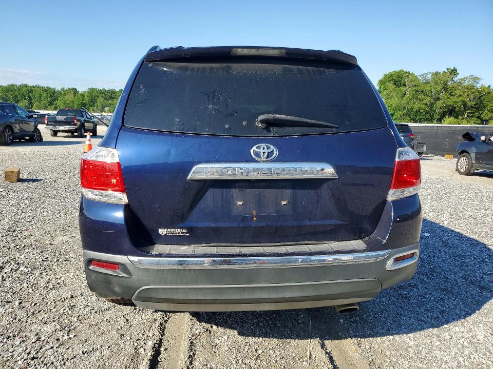 2013 Toyota Highlander VIN 5TDZK3EH6DS120812 COPART salvage auction — FRONT END, SC - CERT OF TITLE-SALVAGE, sold $2,050 on 2026-07-13 (photo 6)