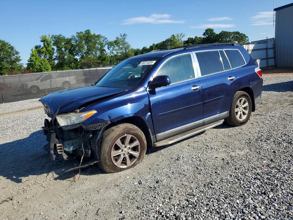 2013 Toyota Highlander VIN 5TDZK3EH6DS120812 COPART salvage auction — FRONT END, SC - CERT OF TITLE-SALVAGE, sold $2,050 on 2026-07-13 (photo 1)