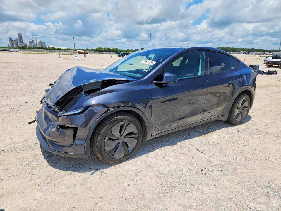 2026 Tesla Model y VIN 7SAYGDED7TA419311 COPART salvage auction — FRONT END, TX - SALVAGE VEHICLE TITLE (P), sold $14,300 on 2026-07-23 (photo 1)