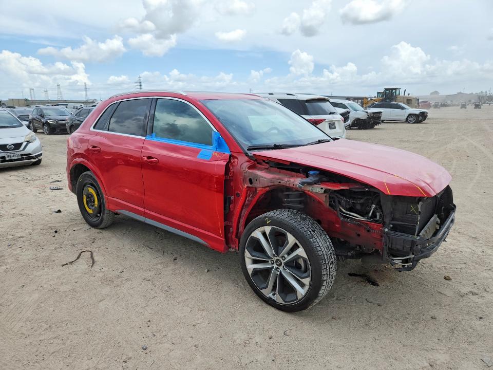 2021 Audi Q3 VIN WA1DECF33M1123775 COPART salvage auction — FRONT END, Tx - Salvage Vehicle Title, sold $8,300 on 2026-07-14 (photo 4)