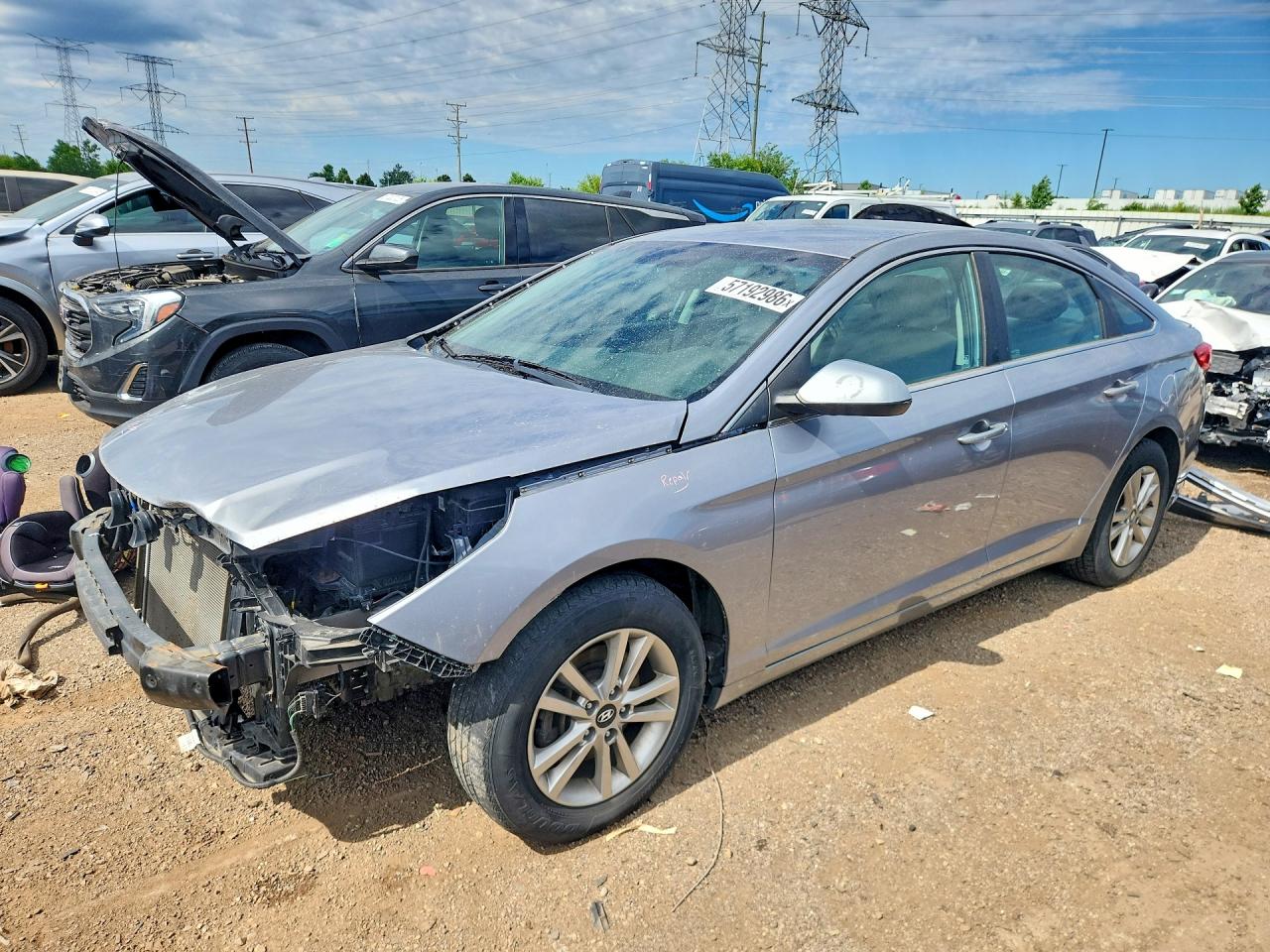 2017 Hyundai Sonata VIN 5NPE24AF7HH450432 COPART salvage auction — Front End, IL - SALVAGE CERTIFICATE, sold $1,500 on 2026-07-09 (photo 1)