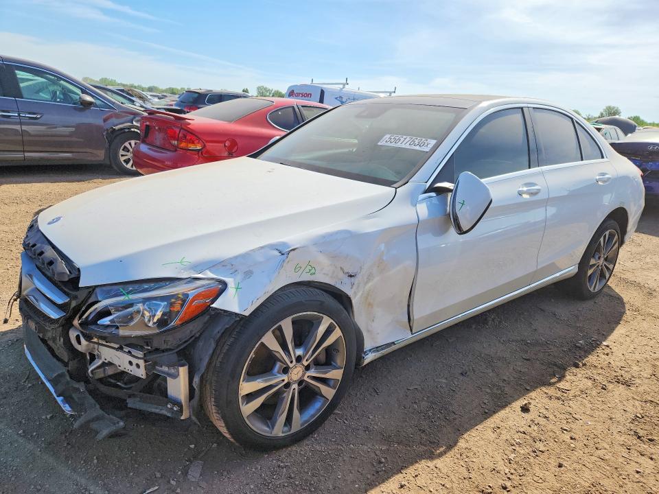 2016 Mercedes-benz C class VIN WDDWF4KB0GR179666 COPART salvage auction — FRONT END, IL - SALVAGE CERTIFICATE, sold $3,050 on 2026-08-11 (photo 1)