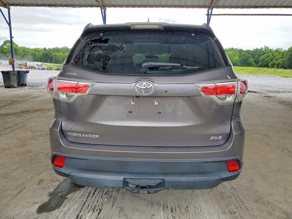 2016 Toyota Highlander VIN 5TDKKRFH6GS503737 COPART salvage auction — FRONT END, Ga - Cert Of Title-Salvage, sold $8,100 on 2026-07-23 (photo 6)