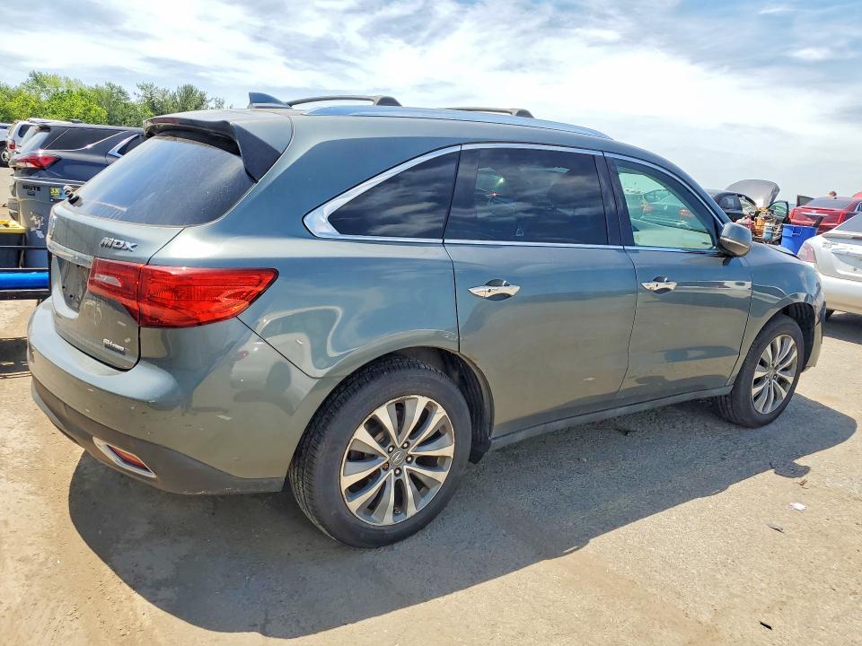 2015 Acura Mdx VIN 5FRYD4H43FB016949 COPART salvage auction — FRONT END, Pa - Certificate Of Salvage, sold $3,350 on 2026-07-02 (photo 3)