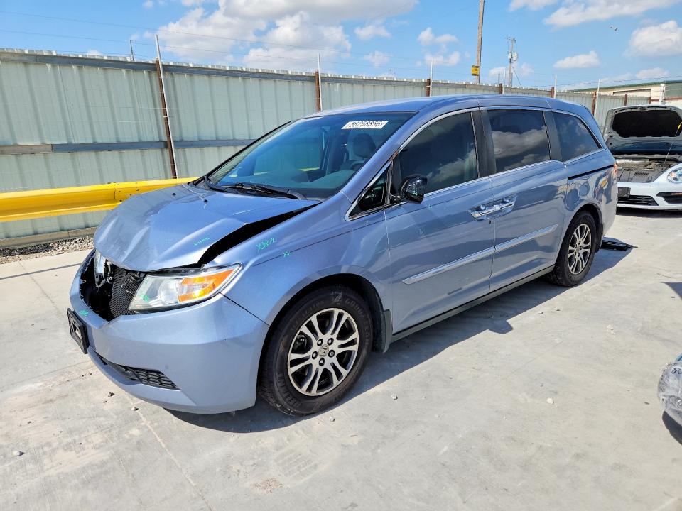 2013 Honda Odyssey VIN 5FNRL5H46DB021588 COPART salvage auction — FRONT END, Tx - Salvage Vehicle Title, sold $4,200 on 2026-07-28 (photo 1)