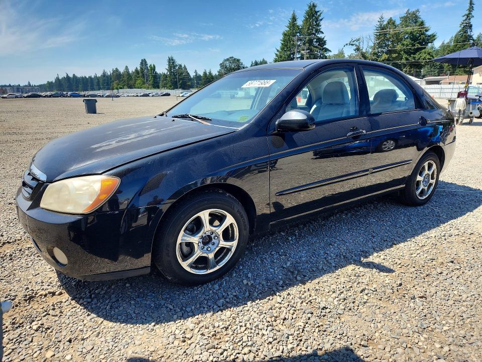 2005 Kia Spectra VIN KNAFE121555092723 COPART salvage auction — FRONT END, Wa - Bill Of Sale, sold $225 on 2026-07-07 (photo 1)