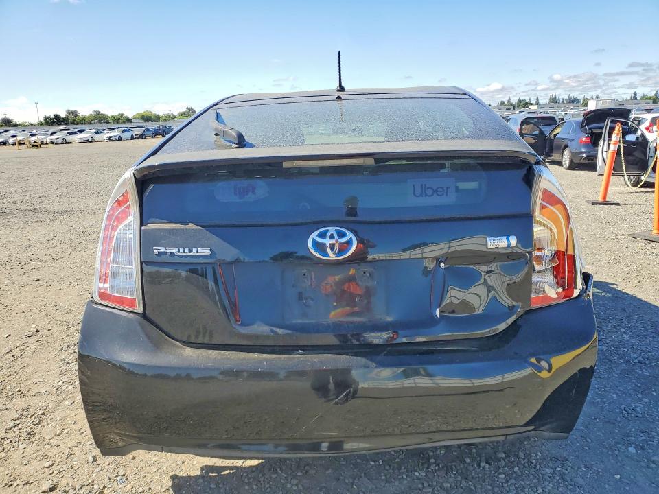 2013 Toyota Prius VIN JTDKN3DU4D5662181 COPART salvage auction — REAR END, Ca - Salvage Certificate, sold $800 on 2026-07-09 (photo 6)