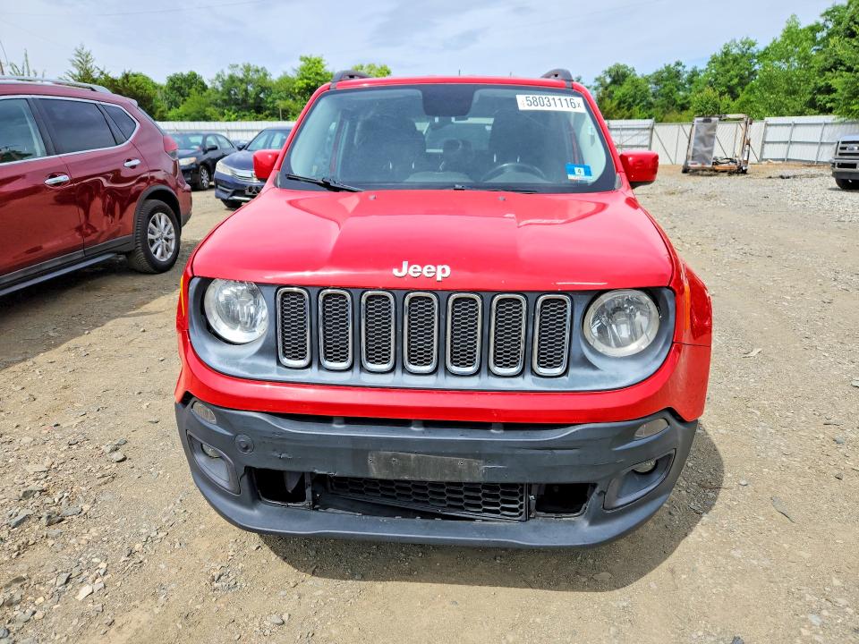 2016 Jeep Renegade VIN ZACCJABT6GPD08141 COPART salvage auction — REAR END, Pa - Cert Of Title (P), sold $775 on 2026-08-17 (photo 5)