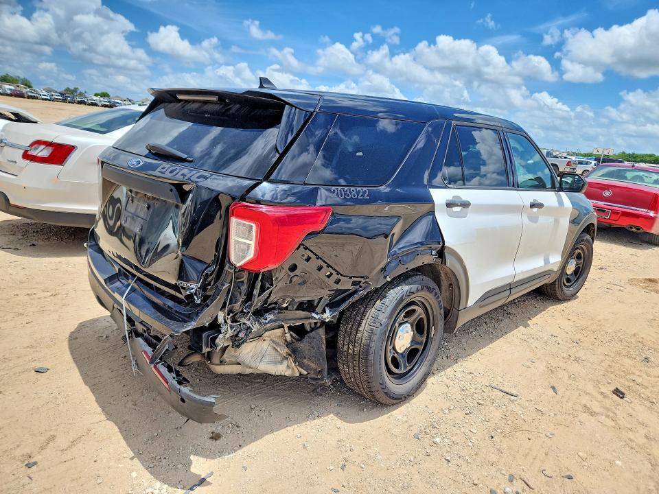2022 Ford Explorer VIN 1FM5K8AB9NGA58133 COPART salvage auction — REAR END, Tx - Salvage Vehicle Title, sold $4,950 on 2026-07-02 (photo 3)