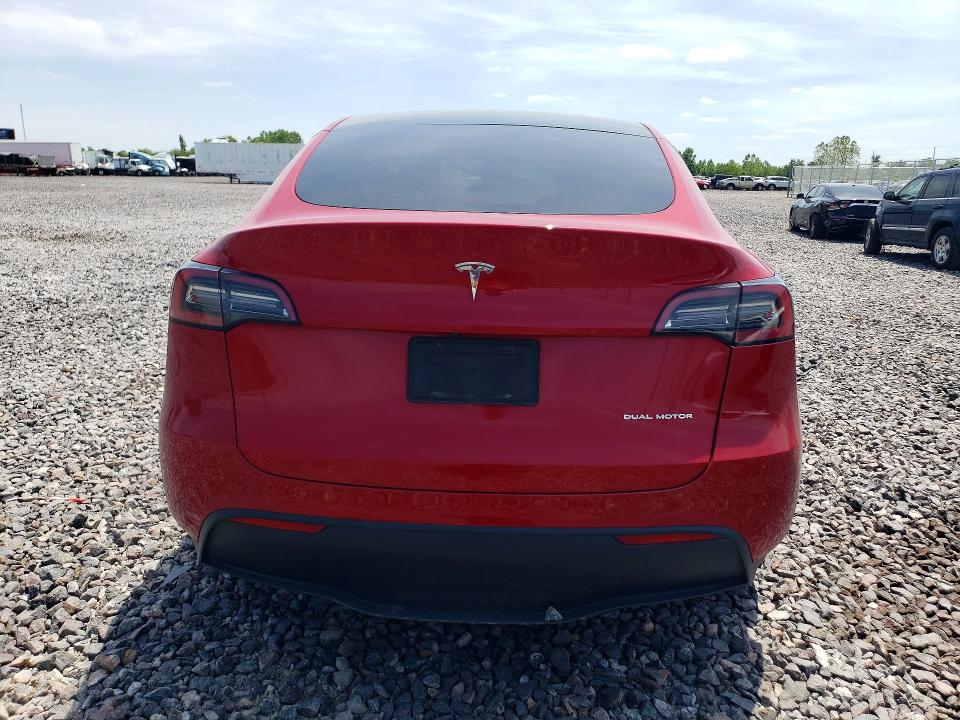 2023 Tesla Model y VIN 7SAYGDEE2PF766482 COPART salvage auction — FRONT END, In - Cert Of Title-Salvage Title, sold $7,500 on 2026-07-28 (photo 6)