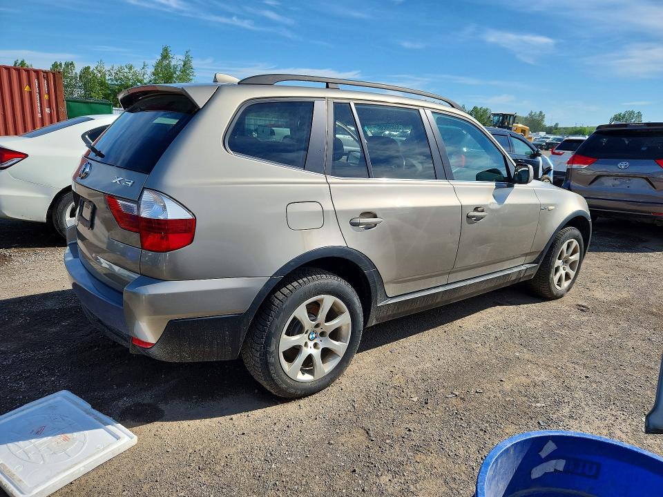 2007 BMW X3 VIN WBXPC93477WF00968 COPART salvage auction — SIDE, On - Permit No Brand - Unfit, sold $650 on 2026-07-07 (photo 3)