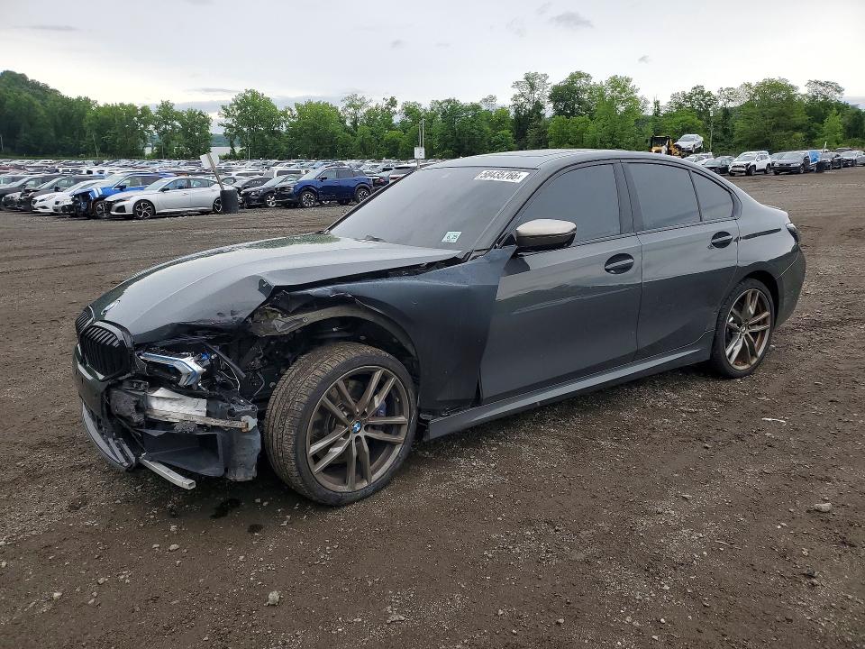 2020 BMW M3 VIN WBA5U9C00LFH60697 COPART salvage auction — FRONT END, Ny - Mv-907A Salvage Certificate, sold $4,200 on 2026-07-23 (photo 1)