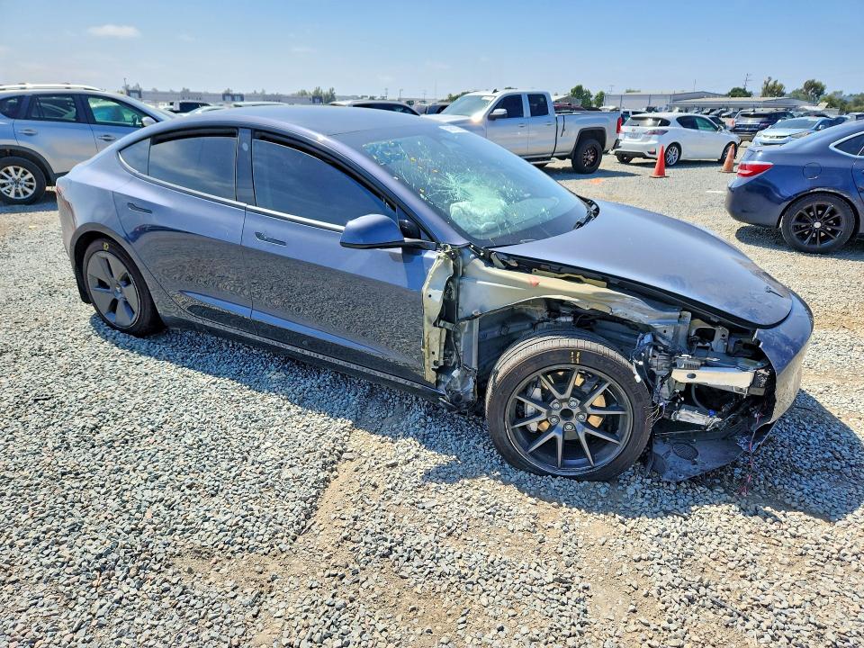 2023 Tesla Model 3 VIN 5YJ3E1EA9PF593956 COPART salvage auction — FRONT END, Ca - Salvage Certificate, sold $5,900 on 2026-07-24 (photo 4)