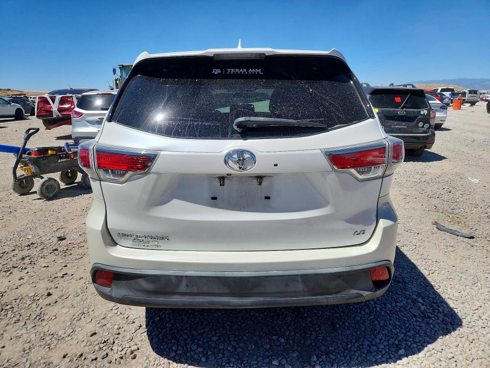 2016 Toyota Highlander VIN 5TDZKRFH9GS177527 COPART salvage auction — FRONT END, UT - SALVAGE CERTIFICATE, sold $3,300 on 2026-07-24 (photo 6)