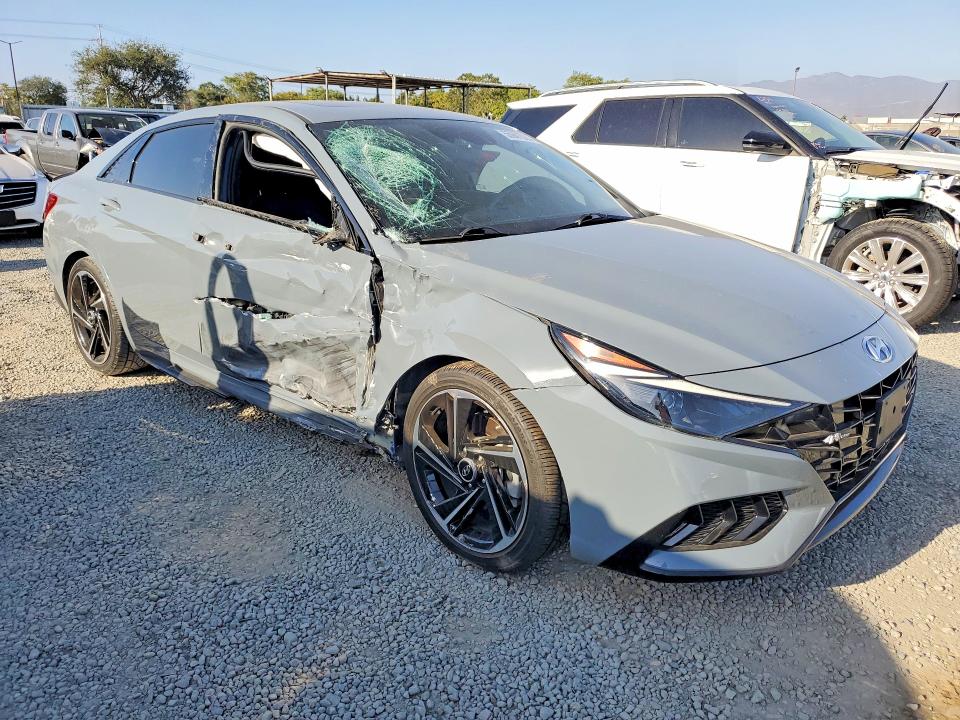 2023 Hyundai Elantra VIN KMHLR4AF6PU443765 COPART salvage auction — SIDE, CA - SALVAGE CERTIFICATE, sold $4,100 on 2026-07-28 (photo 4)