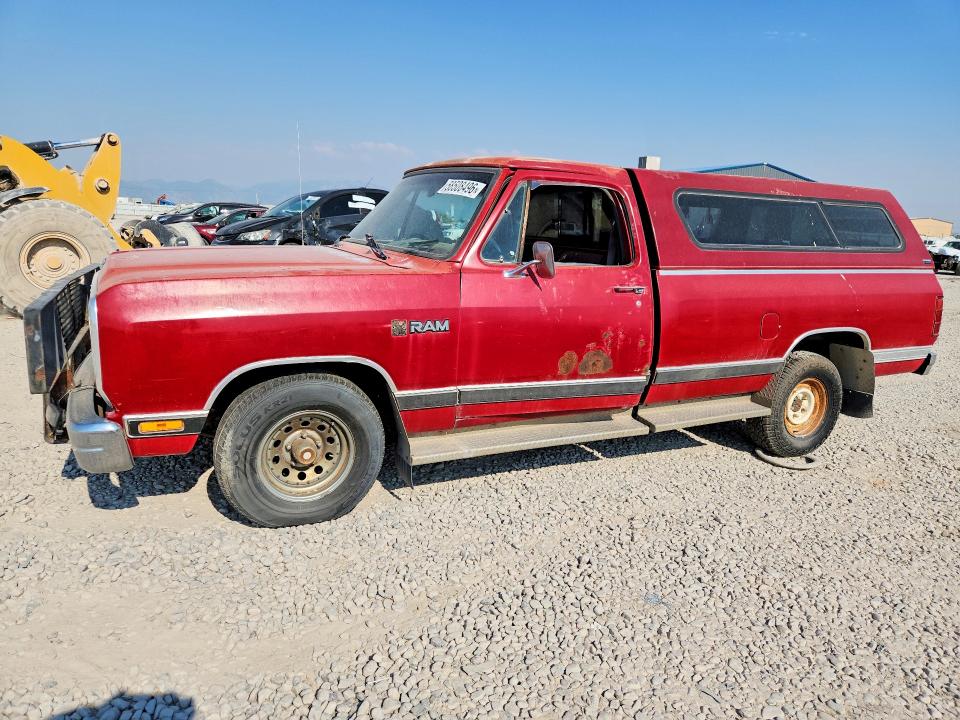 1989 Dodge D-series VIN 1B7FE06X6KS086146 COPART salvage auction — MINOR DENT/SCRATCHES, Ut - Certificate Of Title, sold $150 on 2026-07-10 (photo 1)