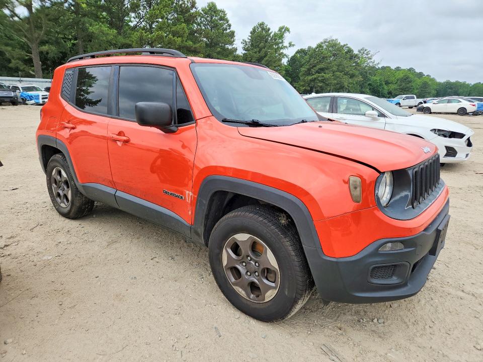 2017 Jeep Renegade VIN ZACCJBAB6HPE92948 COPART salvage auction — FRONT END, Va - Certificate Of Title, sold $850 on 2026-07-07 (photo 4)