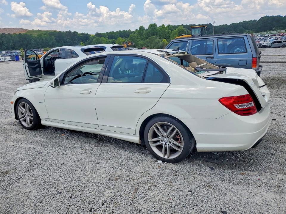 2012 Mercedes-benz C-klasse VIN WDDGF4HB4CR194211 COPART salvage auction — REAR END, Ga - Cert Of Title-Salvage, sold $775 on 2026-08-10 (photo 2)