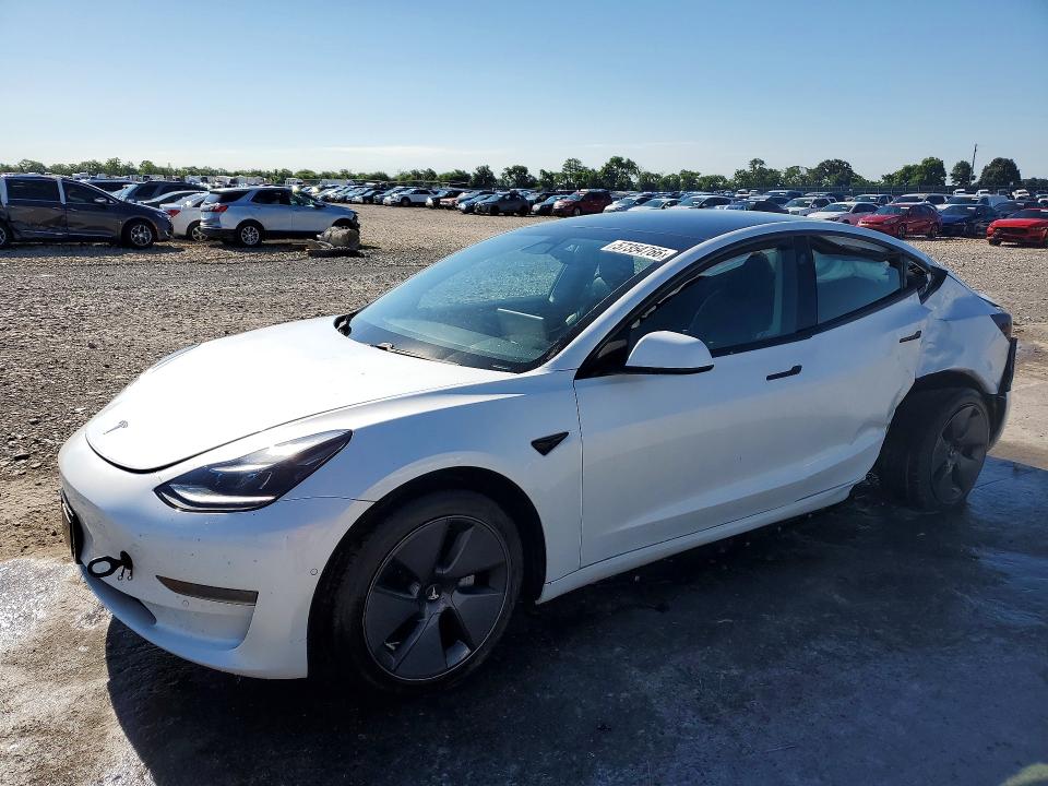 2021 Tesla Model 3 VIN 5YJ3E1EA8MF913327 COPART salvage auction — SIDE, Mo - Salvage Certificate Of Title, sold $5,500 on 2026-07-20 (photo 1)