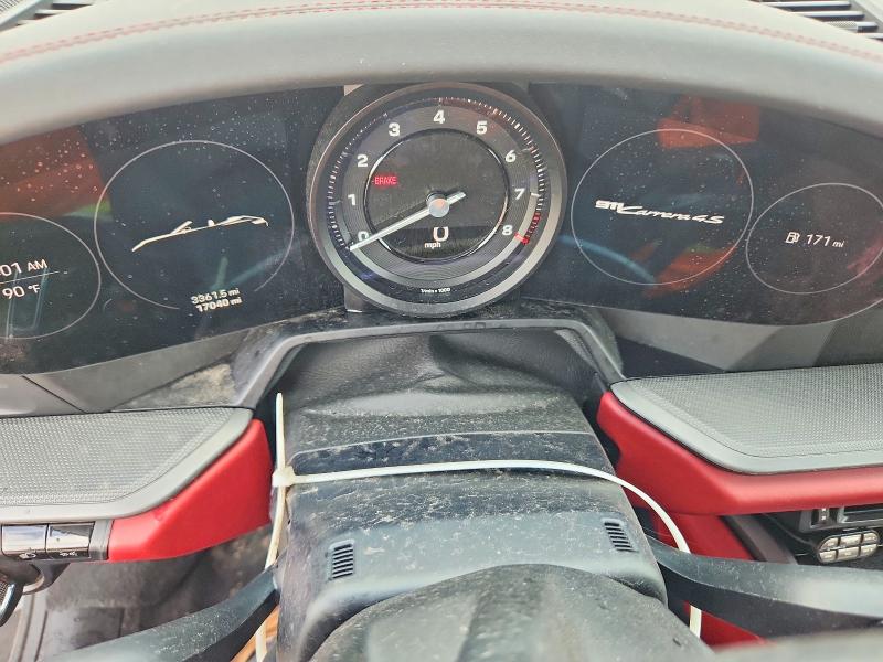 2020 Porsche 911 VIN WP0CB2A9XLS262598 COPART salvage auction — FRONT END, Fl - Cert Of Title Slvg Rebuildable, sold $50,000 on 2026-07-02 (photo 9)