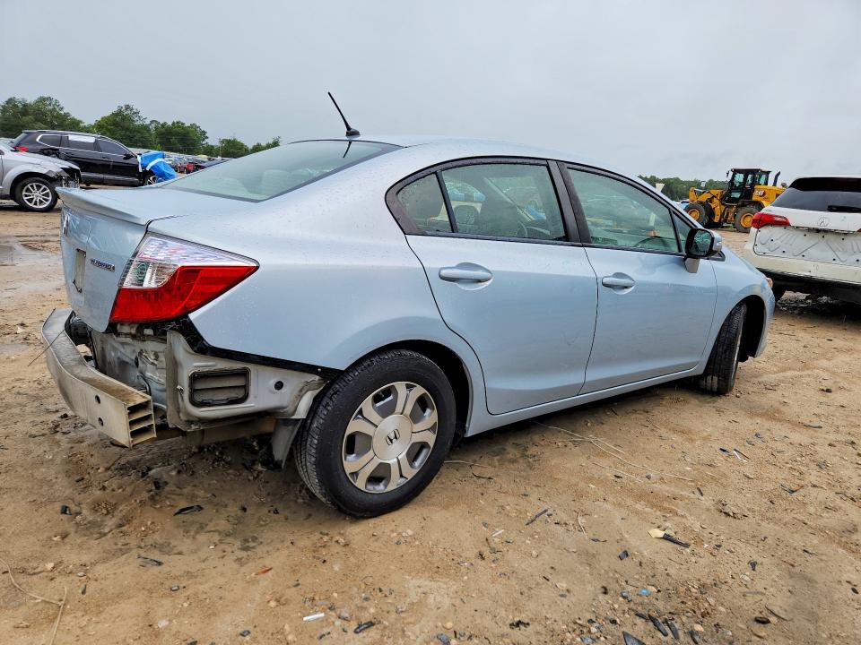 2012 Honda Civic VIN JHMFB4F27CS009127 COPART salvage auction — REAR END, Fl - Cert Of Title Slvg Rebuildable, sold $725 on 2026-07-31 (photo 3)