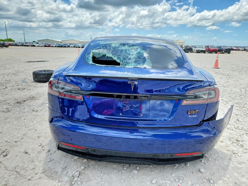2021 Tesla Model s VIN 5YJSA1E60MF454393 COPART salvage auction — FRONT END, Tx - Salvage Vehicle Title, sold $12,900 on 2026-07-23 (photo 6)