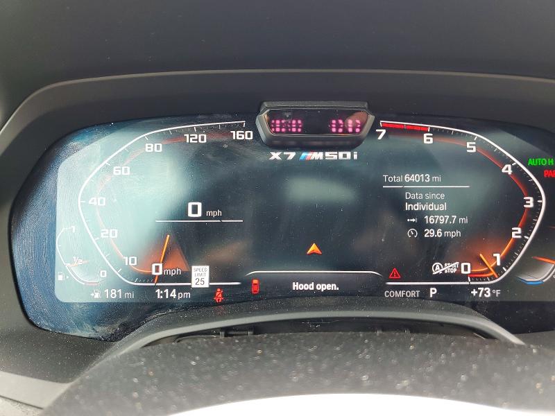 2022 BMW VIN 5UXCX6C05N9K37365 COPART salvage auction — HAIL, Oh - Cert Of Title-Salvage, sold $29,250 on 2026-07-16 (photo 9)