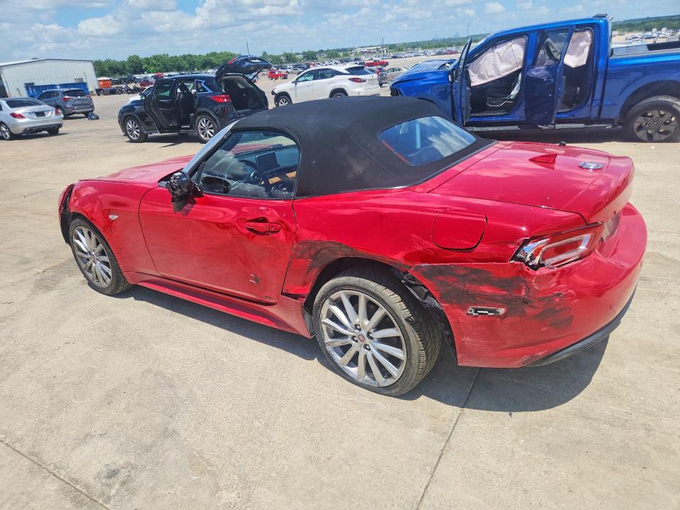 2018 Fiat 124 spider VIN JC1NFAEK3J0134441 COPART salvage auction — FRONT END, TX - SALVAGE VEHICLE TITLE (P), sold $175 on 2026-07-30 (photo 2)