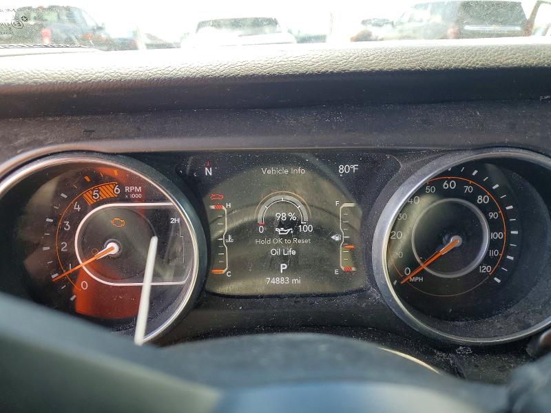 2021 Jeep Gladiator VIN 1C6JJTAMXML553481 COPART salvage auction — FRONT END, Pa - Certificate Of Salvage, sold $10,400 on 2026-07-02 (photo 9)
