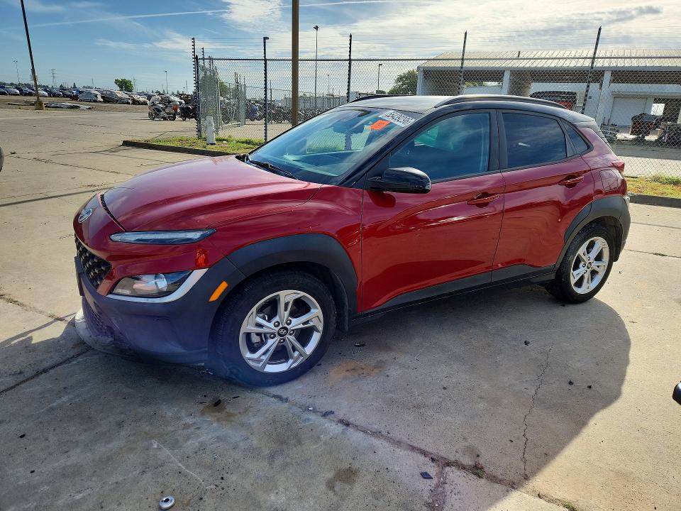 2022 Hyundai VIN KM8K62AB6NU838693 COPART salvage auction — FRONT END, Ca - Salvage Certificate, sold $2,650 on 2026-07-06 (photo 1)