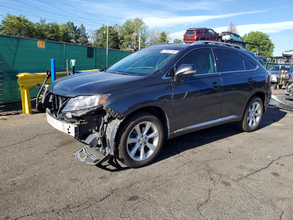 2010 Lexus Rx 350 VIN 2T2BK1BA9AC036139 COPART salvage auction — FRONT END, CO - SALVAGE TITLE (P), sold $3,600 on 2026-07-09 (photo 1)