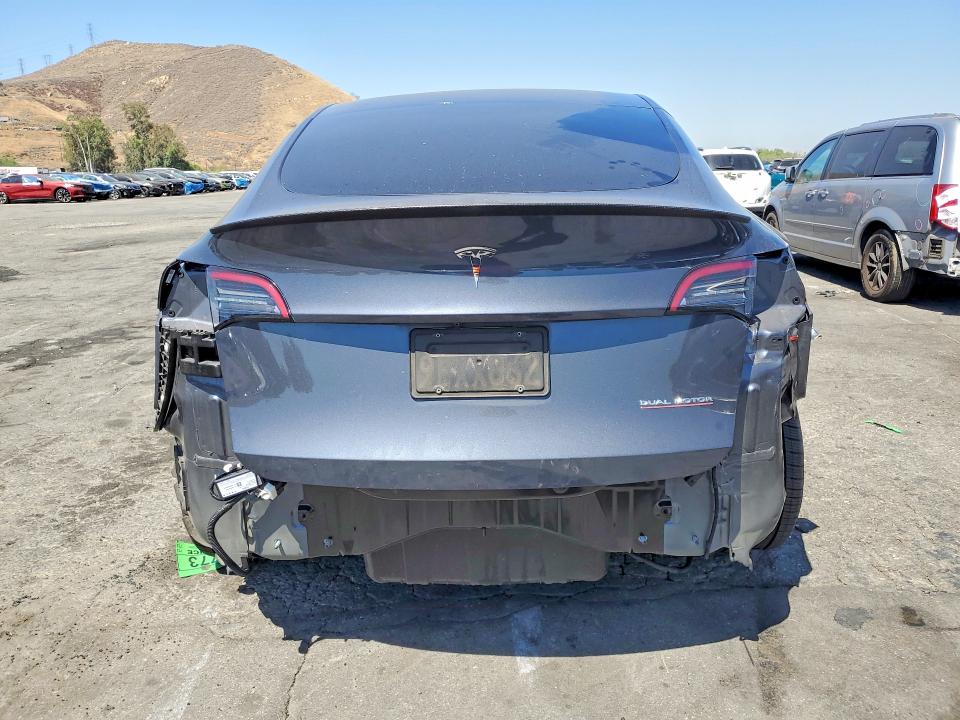 2022 Tesla Model y VIN 7SAYGDEF6NF491365 COPART salvage auction — REAR END, Ca - Salvage Certificate, sold $9,700 on 2026-07-16 (photo 6)
