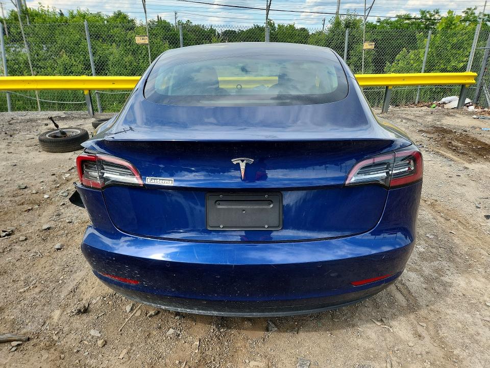 2022 Tesla VIN 5YJ3E1EA7NF185940 COPART salvage auction — REAR END, VA - CERTIFICATE OF TITLE (P), sold $6,000 on 2026-08-20 (photo 6)