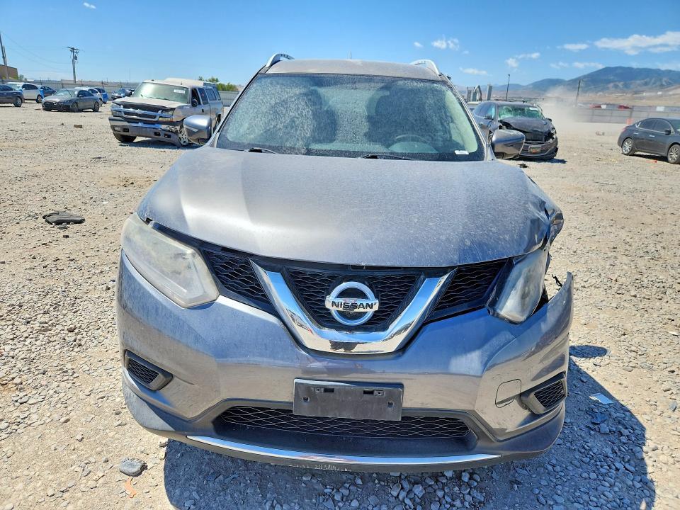 2016 Nissan Rogue VIN KNMAT2MVXGP608686 COPART salvage auction — FRONT END, Ut - Salvage Certificate, sold $1,250 on 2026-07-31 (photo 5)
