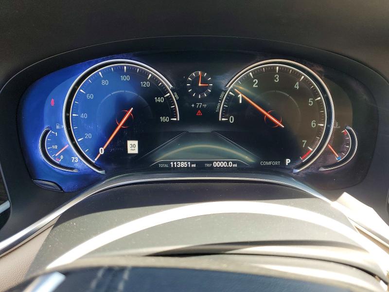 2019 BMW 7 series VIN WBA7E2C55KB217759 COPART salvage auction — NORMAL WEAR, Ca - Dis/Dlr/Exp Only Clean Title (P), sold $5,500 on 2026-07-08 (photo 9)