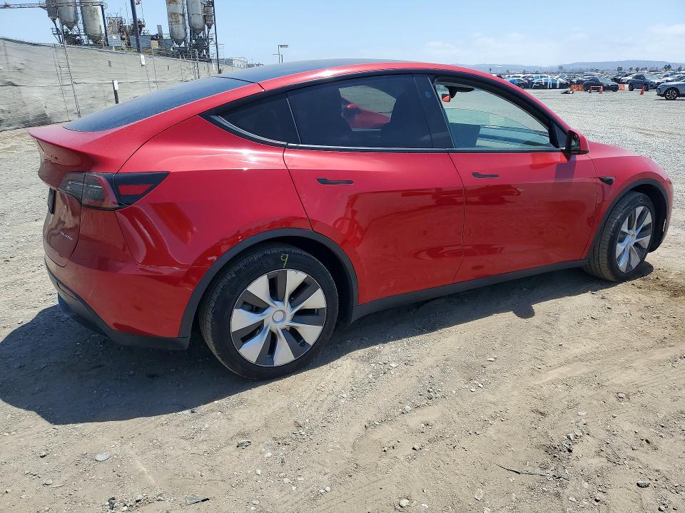 2023 Tesla Model y VIN 7SAYGDEE4PF800860 COPART salvage auction — REAR END, Ca - Salvage Certificate, sold $9,800 on 2026-07-21 (photo 3)