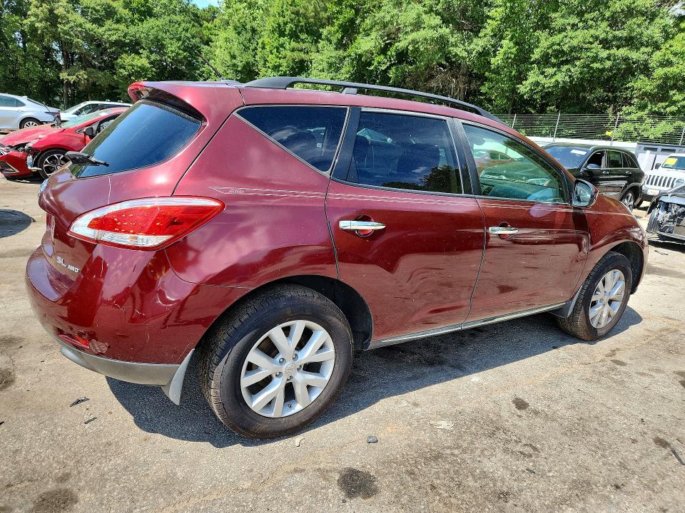 2012 Nissan Murano VIN JN8AZ1MW4CW201131 COPART salvage auction — SIDE, Nc - Certificate Of Title (P), sold $275 on 2026-07-02 (photo 3)